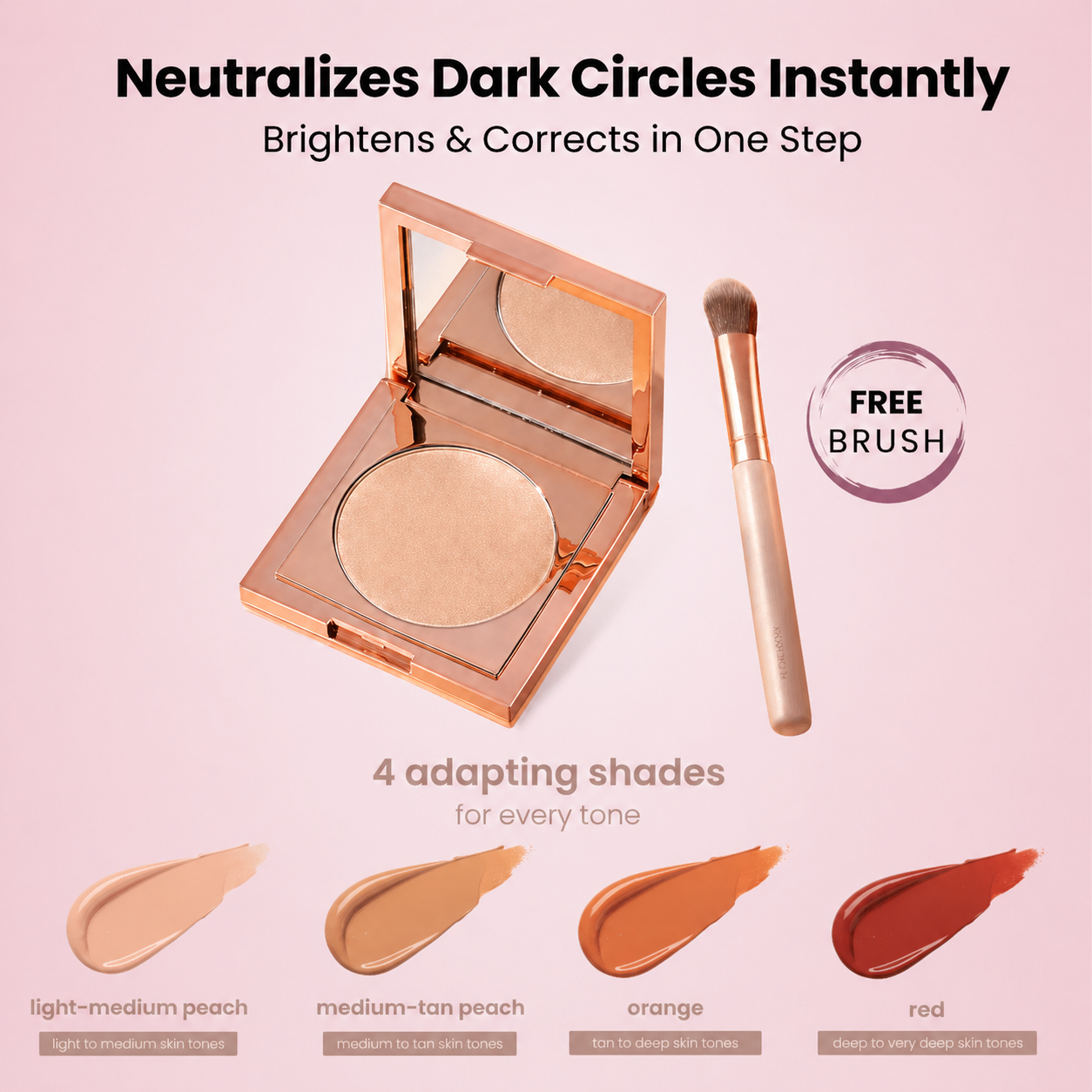 Colored Clay Undereye Corrector Instant Brightness Coverage